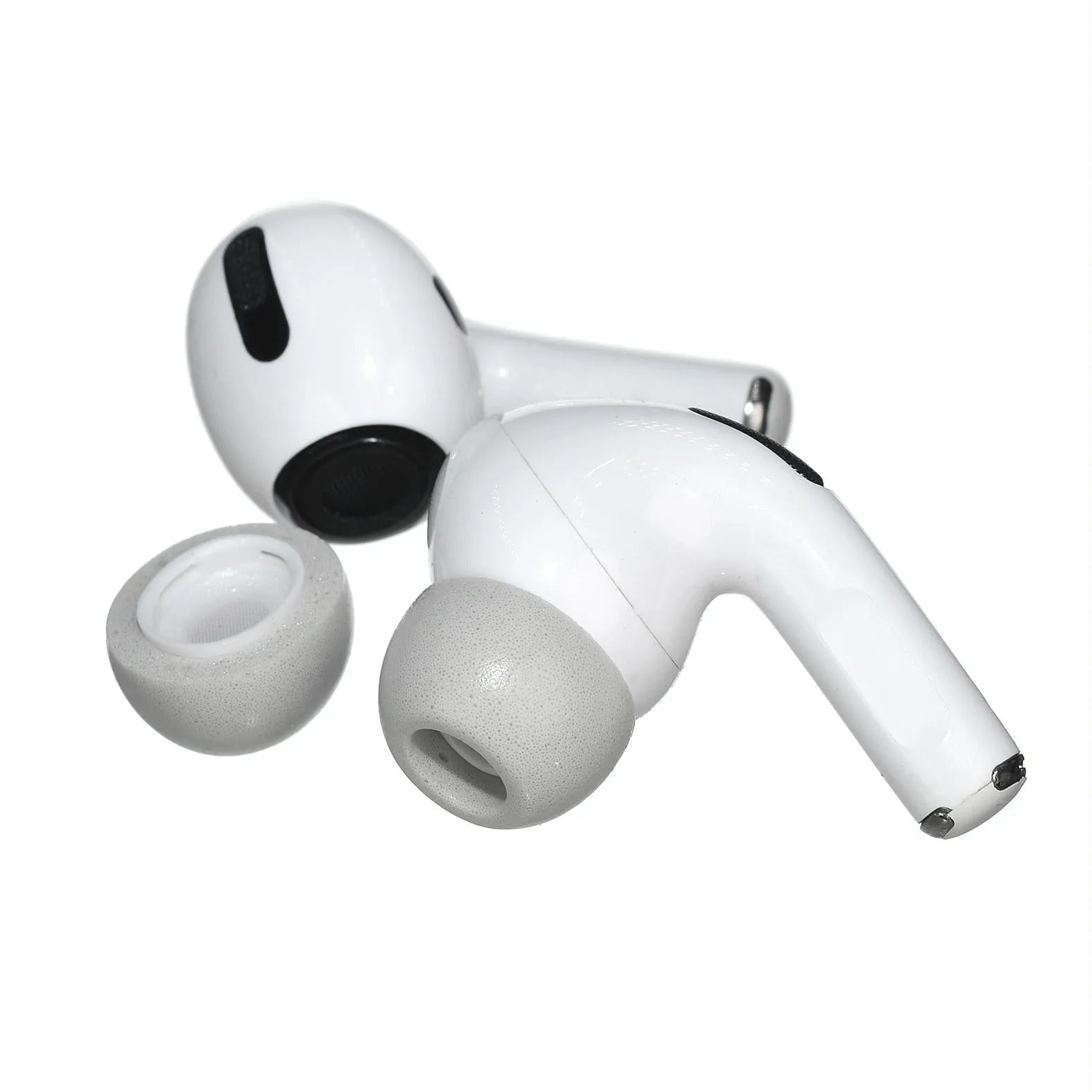2-Pack Memory Foam Ear Caps For Tws Airpods Pro - Medium Gray