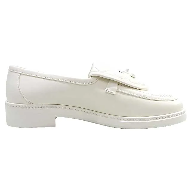 2024 Cruise NEW CHANEL loafers Matelasse COCO Mark Blanc (White) Lambskin #38 G45474[BRAND NEW][Authentic]