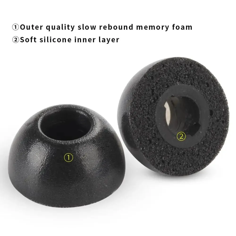 6pcs Anti-slip Noise Reducing Memory Foam Ear Tips for Jbl T215 T115 Tws T280 Pro Wireless Earphones