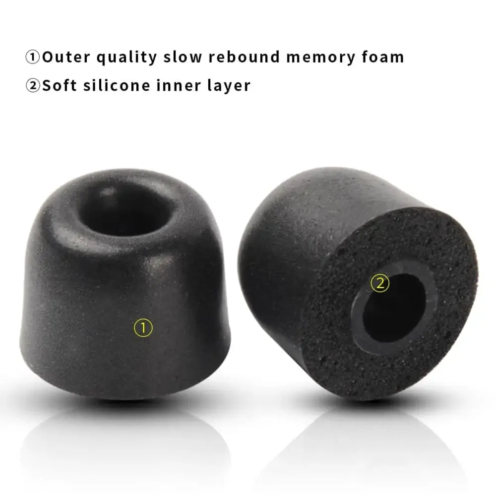 8pcs Memory Foam Noise Reduce Ear Tips for Audio-technica Ls70is Denon C820 Oriolus Forsteniennheiser Ie80s