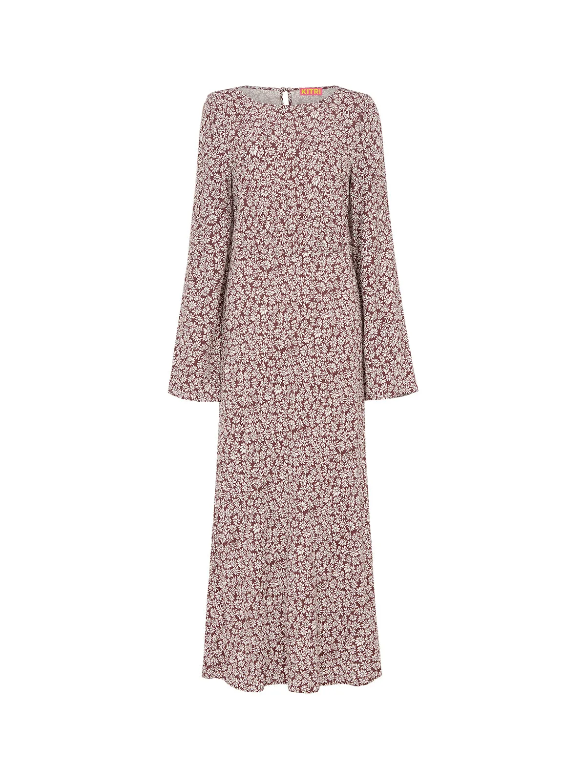 Adaline Aubergine Daisy Print Dress
