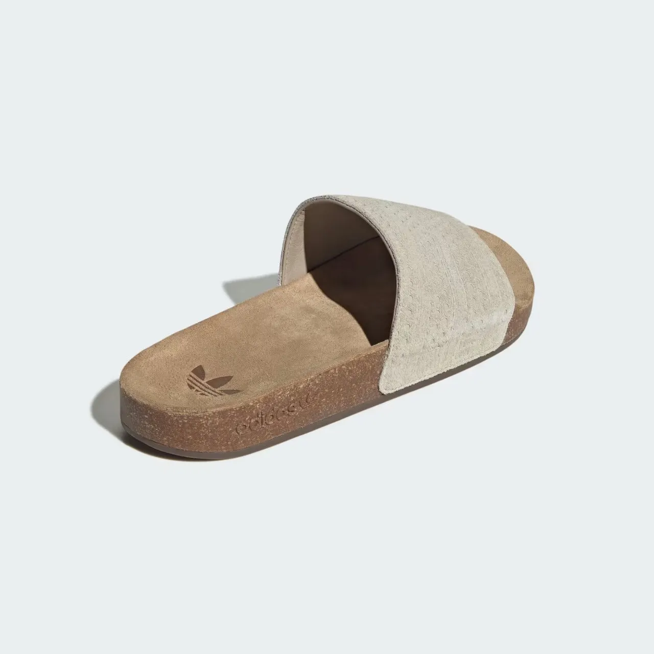 Adidas Adilette Cork Suede Slide Brown