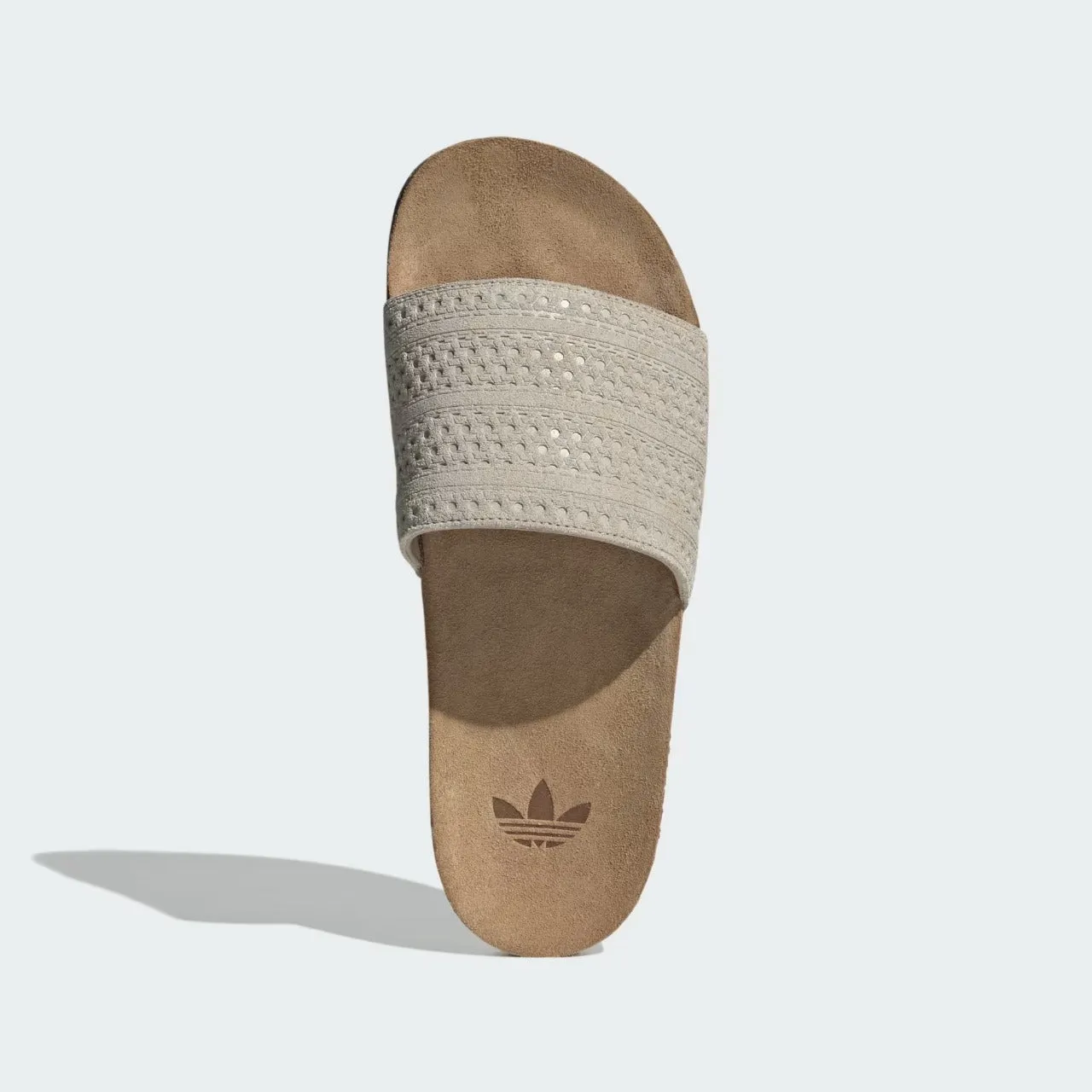 Adidas Adilette Cork Suede Slide Brown