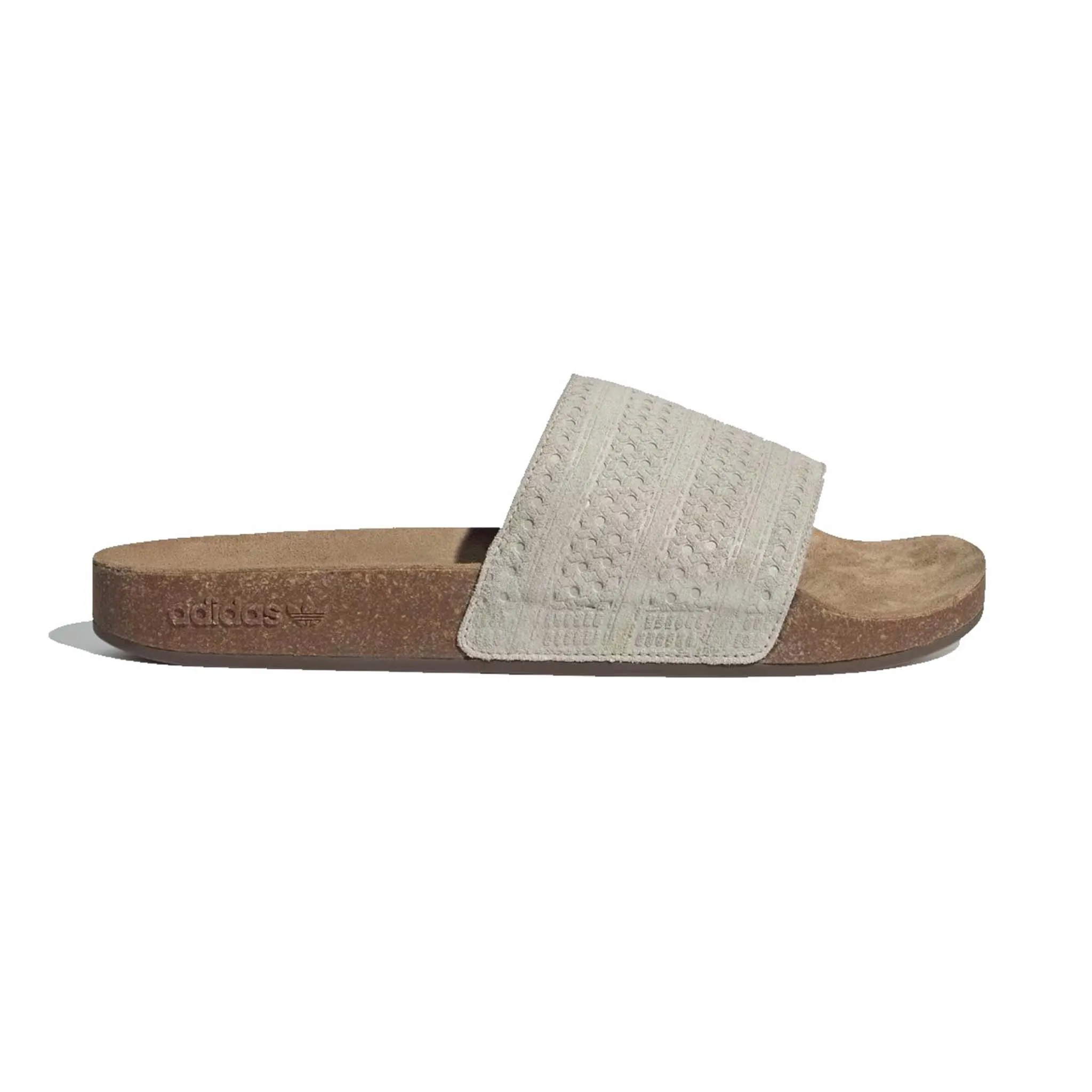 Adidas Adilette Cork Suede Slide Brown