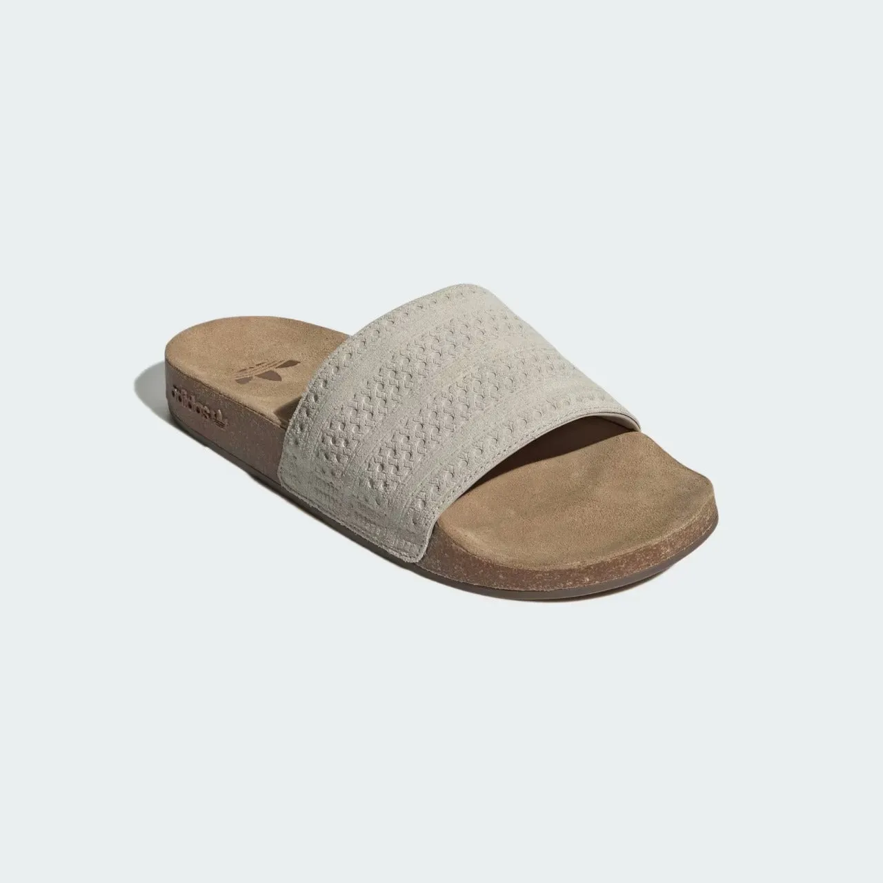 Adidas Adilette Cork Suede Slide Brown