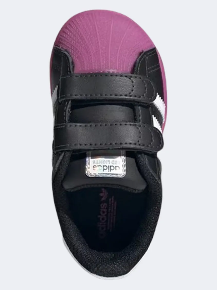 Adidas Superstar Led Light Infant-Girls Originals Shoes Black/Purple/White