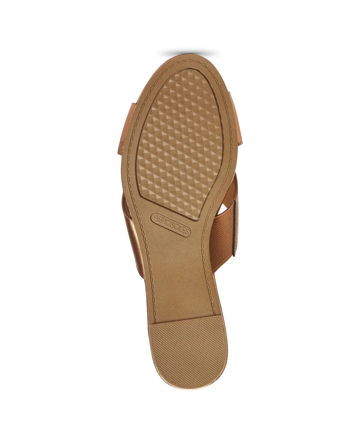 Aerosoles Women's Orbit Sandal Copper Leather Slip On Mule Slide