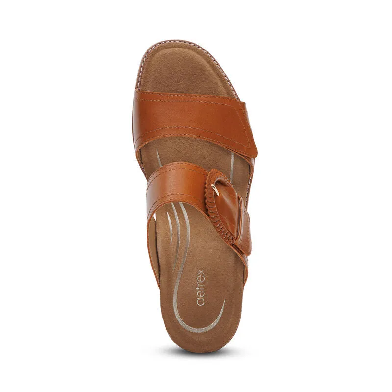 Aetrex Tatiana Cognac Sandal Women's