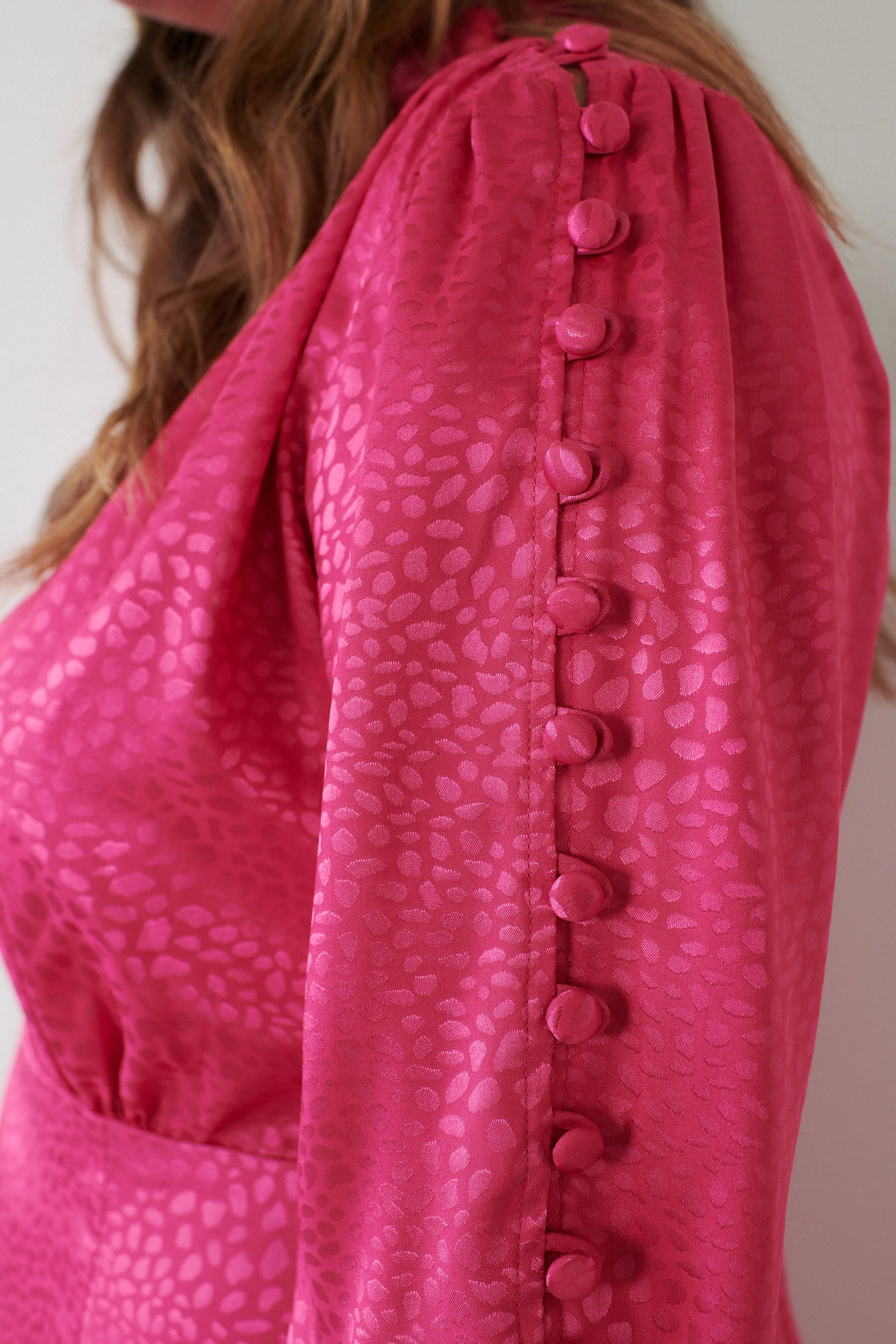 Arabella Pink Midi Dress RENTAL
