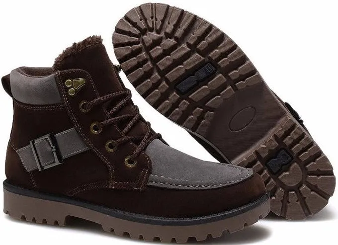 Autumn And Winter Warm Lace Up Men's Boots