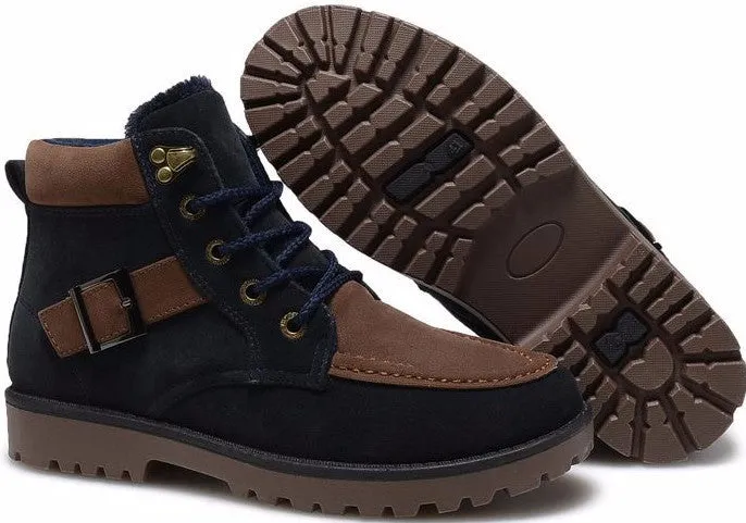 Autumn And Winter Warm Lace Up Men's Boots