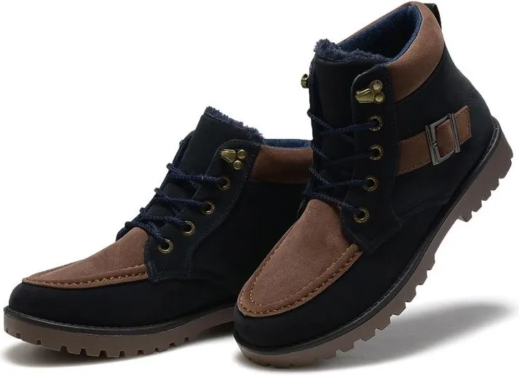 Autumn And Winter Warm Lace Up Men's Boots