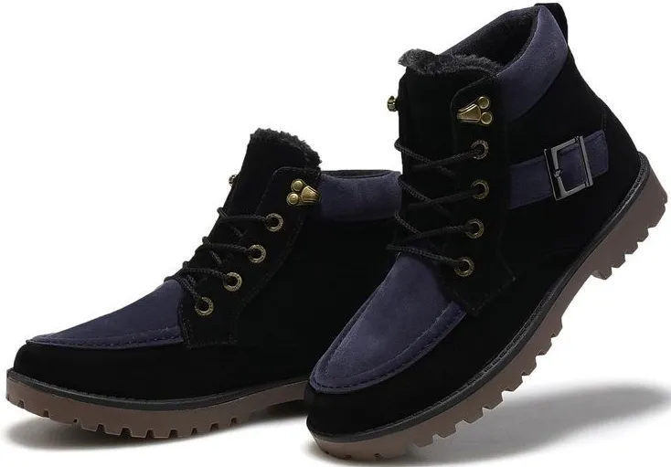 Autumn And Winter Warm Lace Up Men's Boots