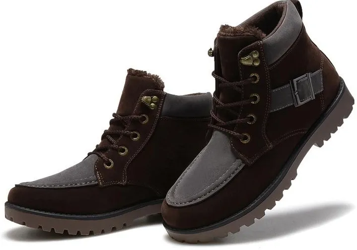 Autumn And Winter Warm Lace Up Men's Boots