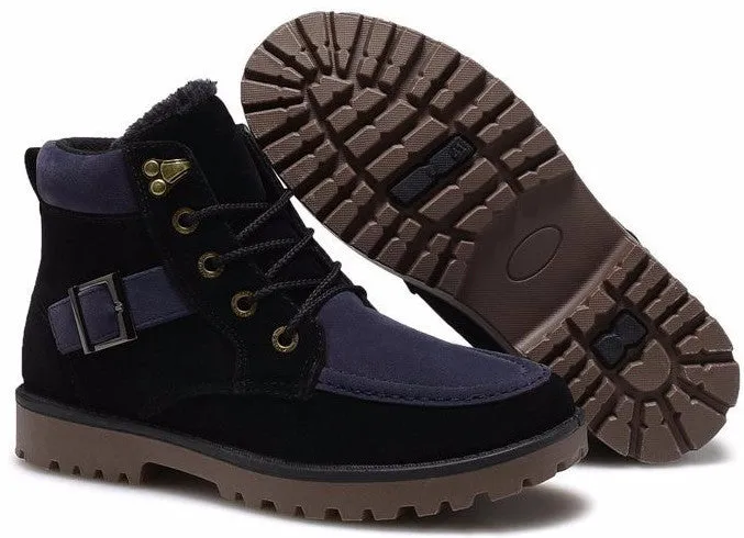 Autumn And Winter Warm Lace Up Men's Boots