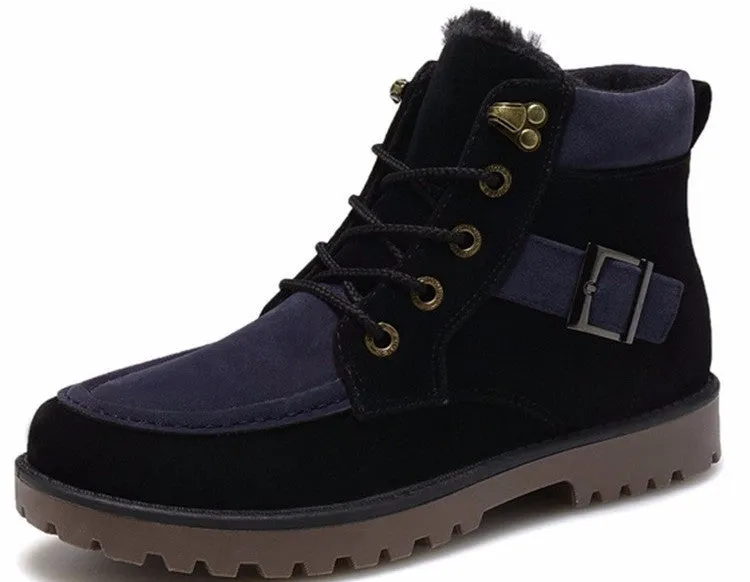 Autumn And Winter Warm Lace Up Men's Boots