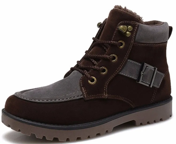 Autumn And Winter Warm Lace Up Men's Boots