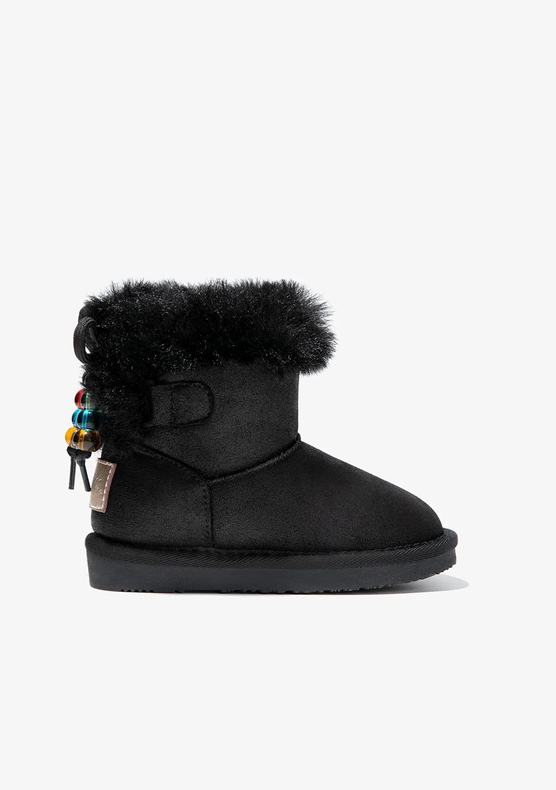 Black Beads Fur Australian Boots