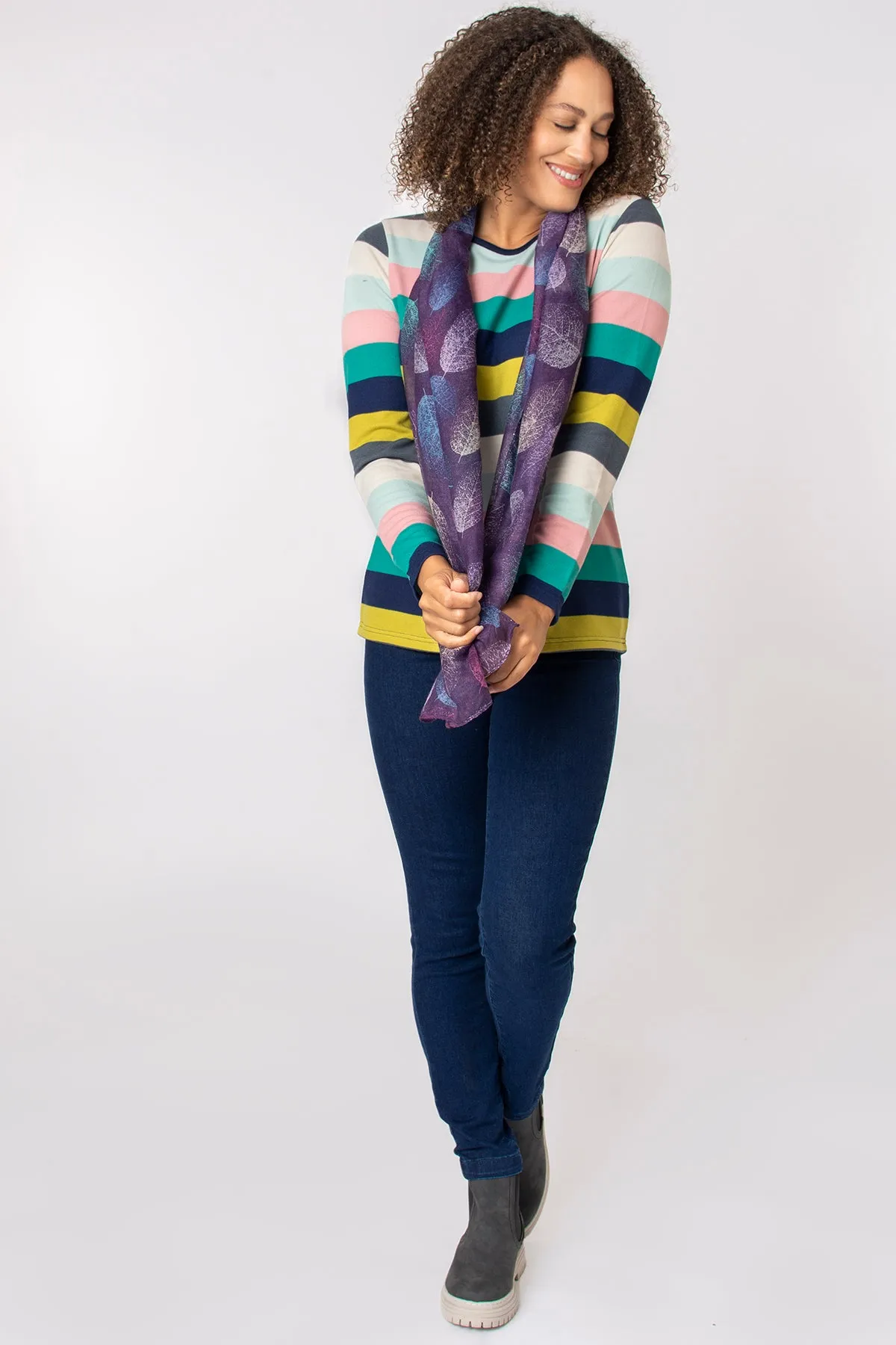 Block stripe brushed top