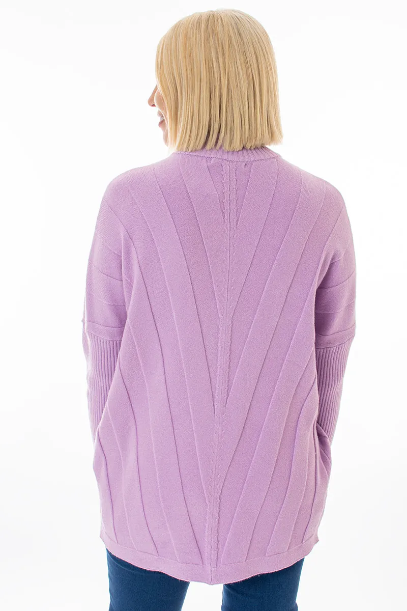 Chevron knit cocoon jumper