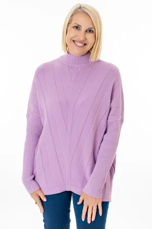 Chevron knit cocoon jumper