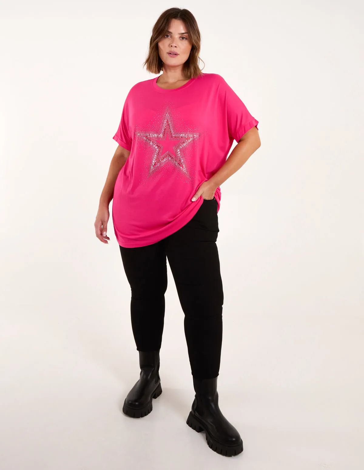 Curve Diamante Star Oversized Top