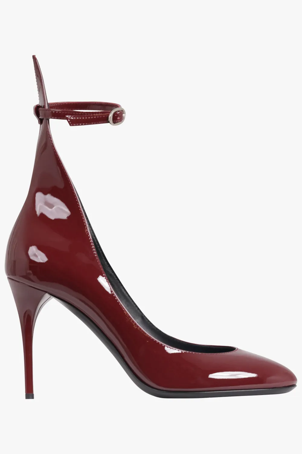 Decollette Patent 90mm Pump Heels | Garnet Red