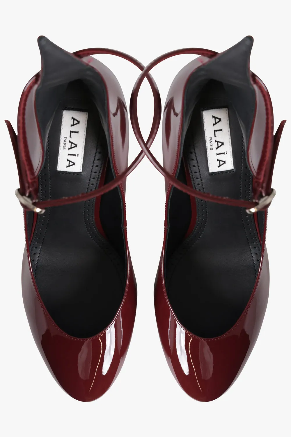 Decollette Patent 90mm Pump Heels | Garnet Red