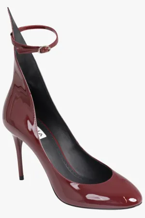 Decollette Patent 90mm Pump Heels | Garnet Red