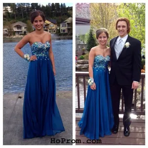 Elegant Prom Dresses Strapless Prom Dress Evening Dresses