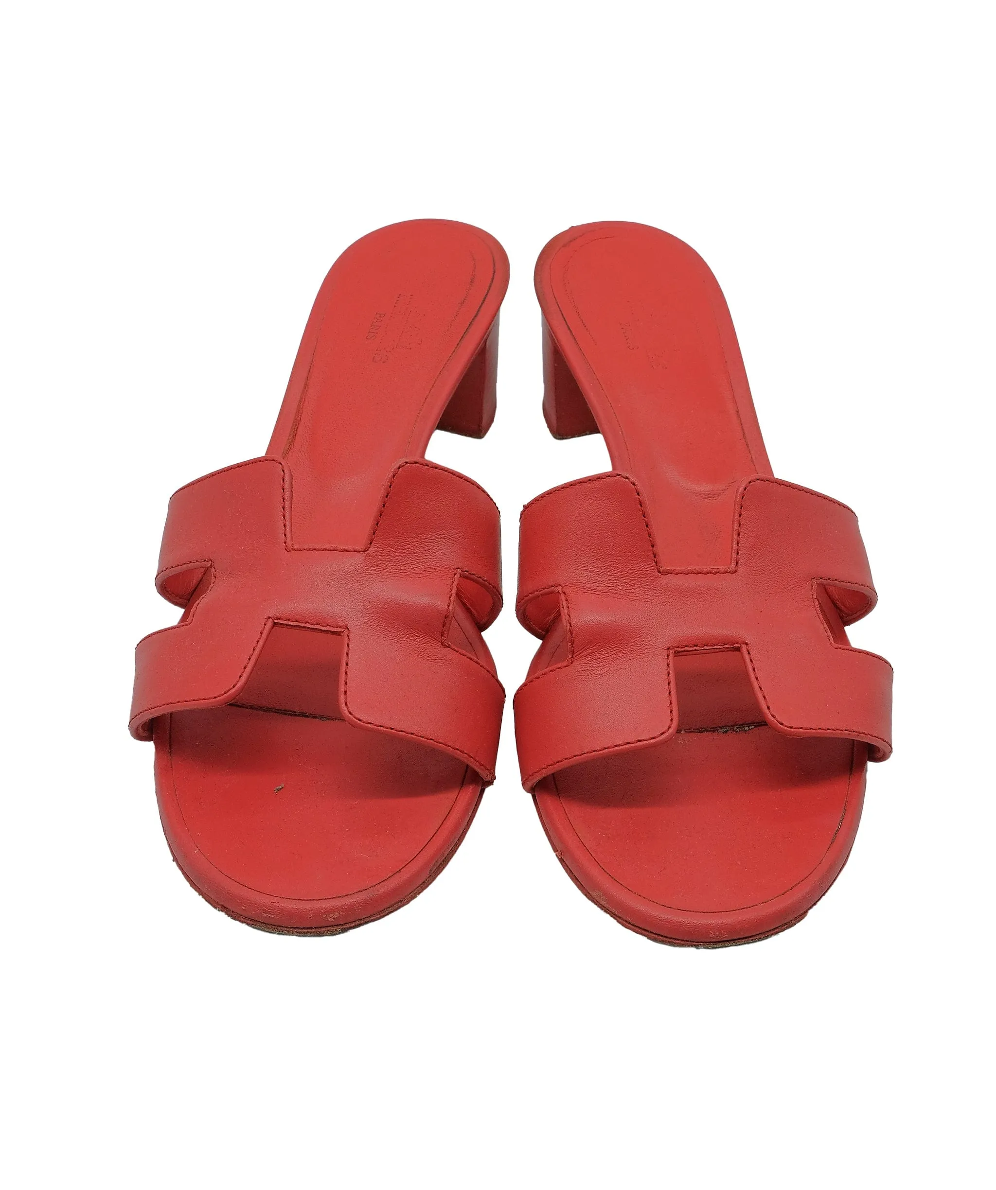 Hermes Oasis Heels red 38 RJC3410