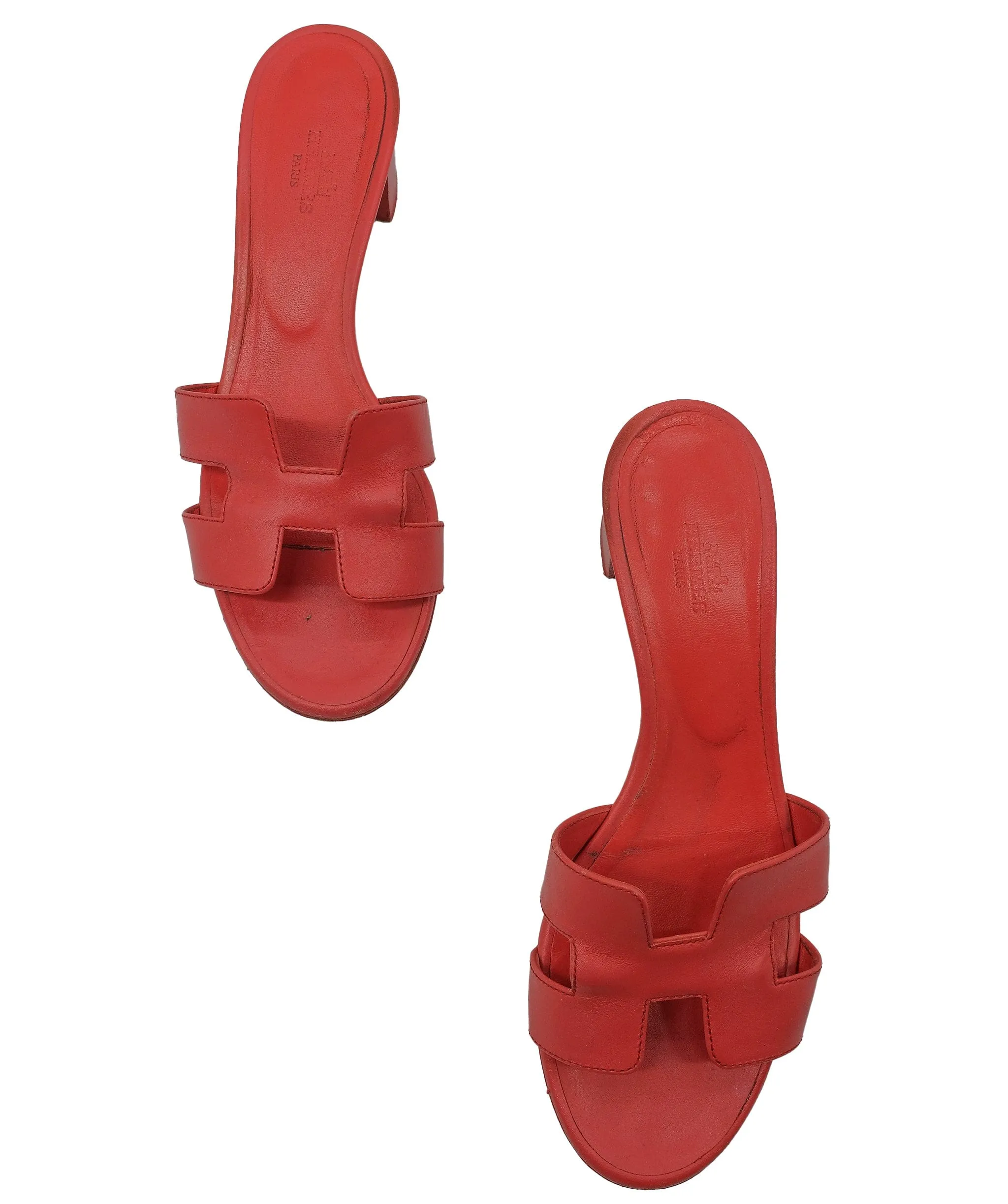 Hermes Oasis Heels red 38 RJC3410