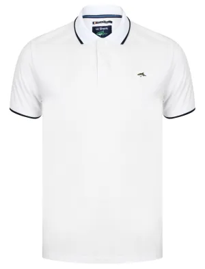 Hobday Polo Shirt in Optic White - Le Shark