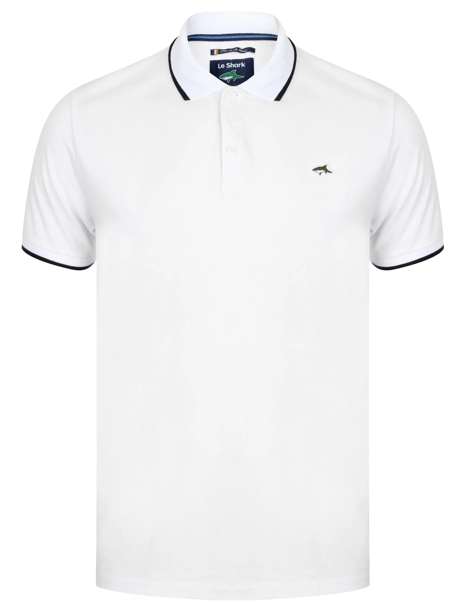 Hobday Polo Shirt in Optic White - Le Shark