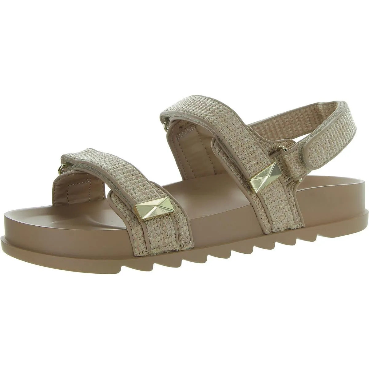 INC Womens Caldeon3 Faux Leather Embellished Slingback Sandals
