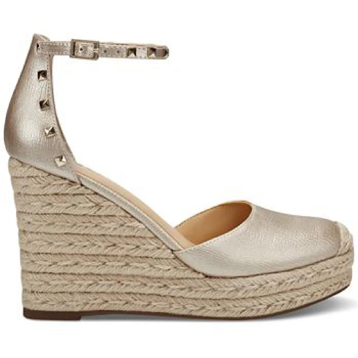 INC Womens Masin Faux Leather Closed Toe Wedge Sandals