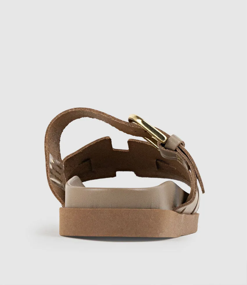 KINSLEY Slide on Footbed in Taupe