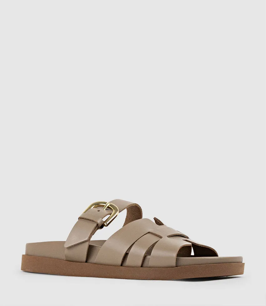 KINSLEY Slide on Footbed in Taupe