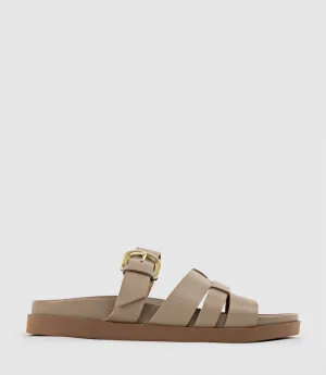 KINSLEY Slide on Footbed in Taupe