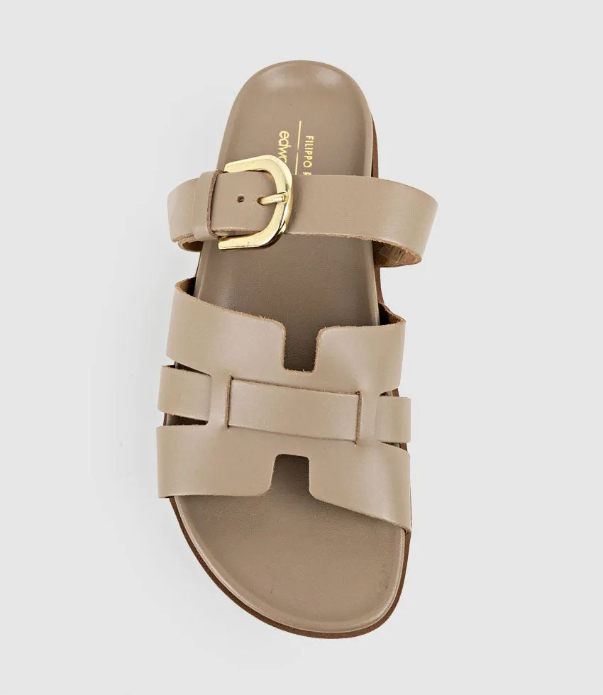 KINSLEY Slide on Footbed in Taupe