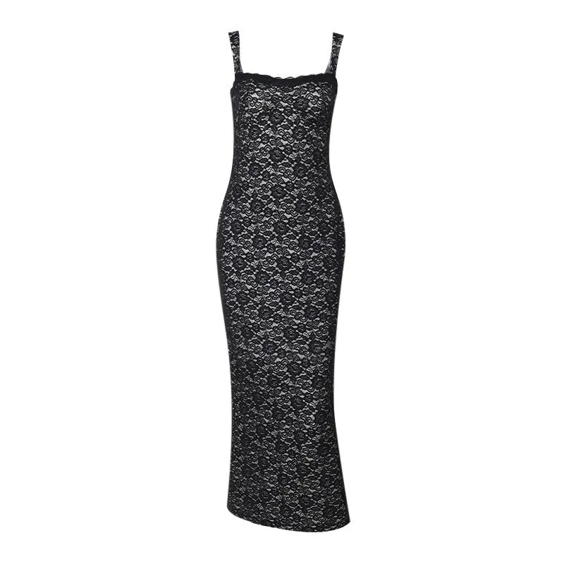 Lace Dress Women - Autumn Elegant Slim Long