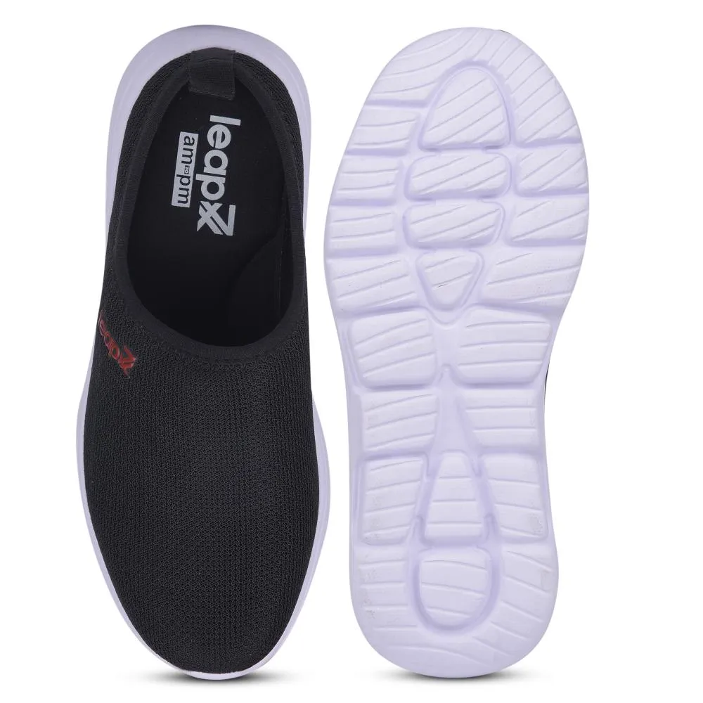 Leap7x Black Casual Mules For Women EZZIER-L2E By Liberty