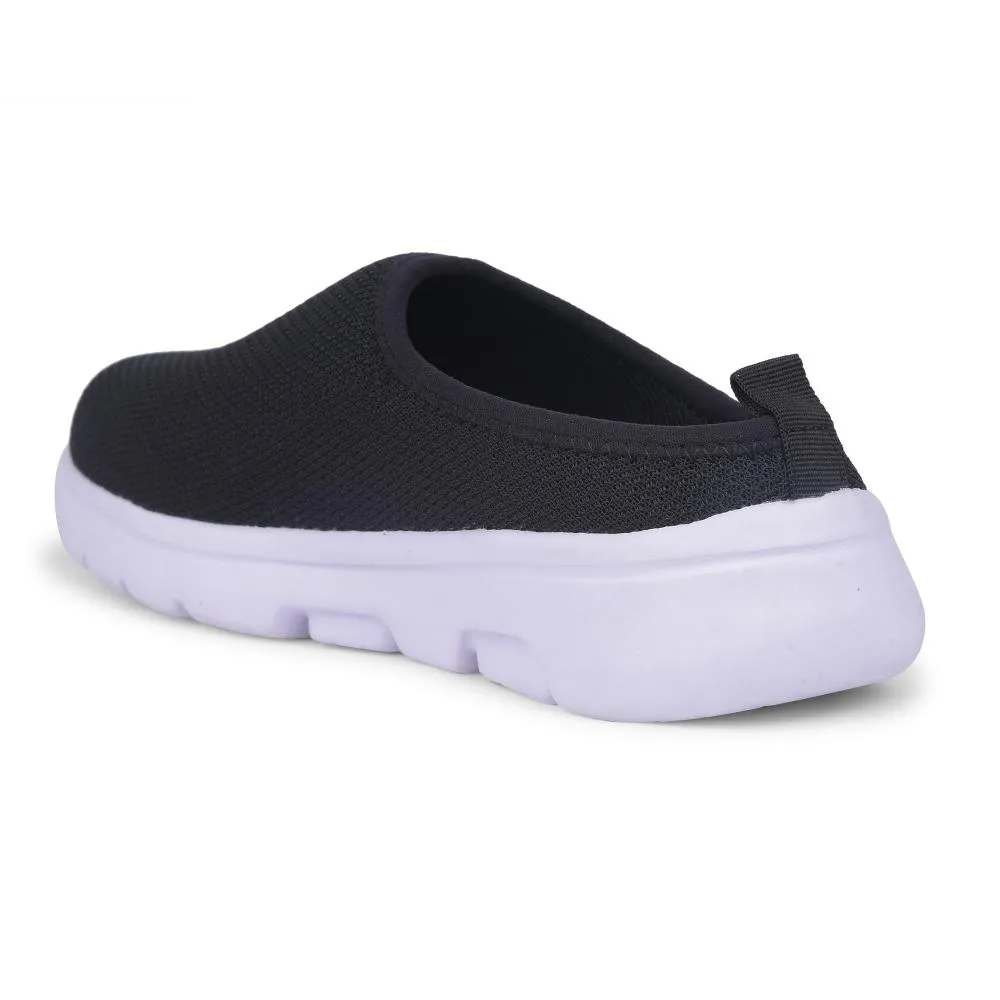 Leap7x Black Casual Mules For Women EZZIER-L2E By Liberty