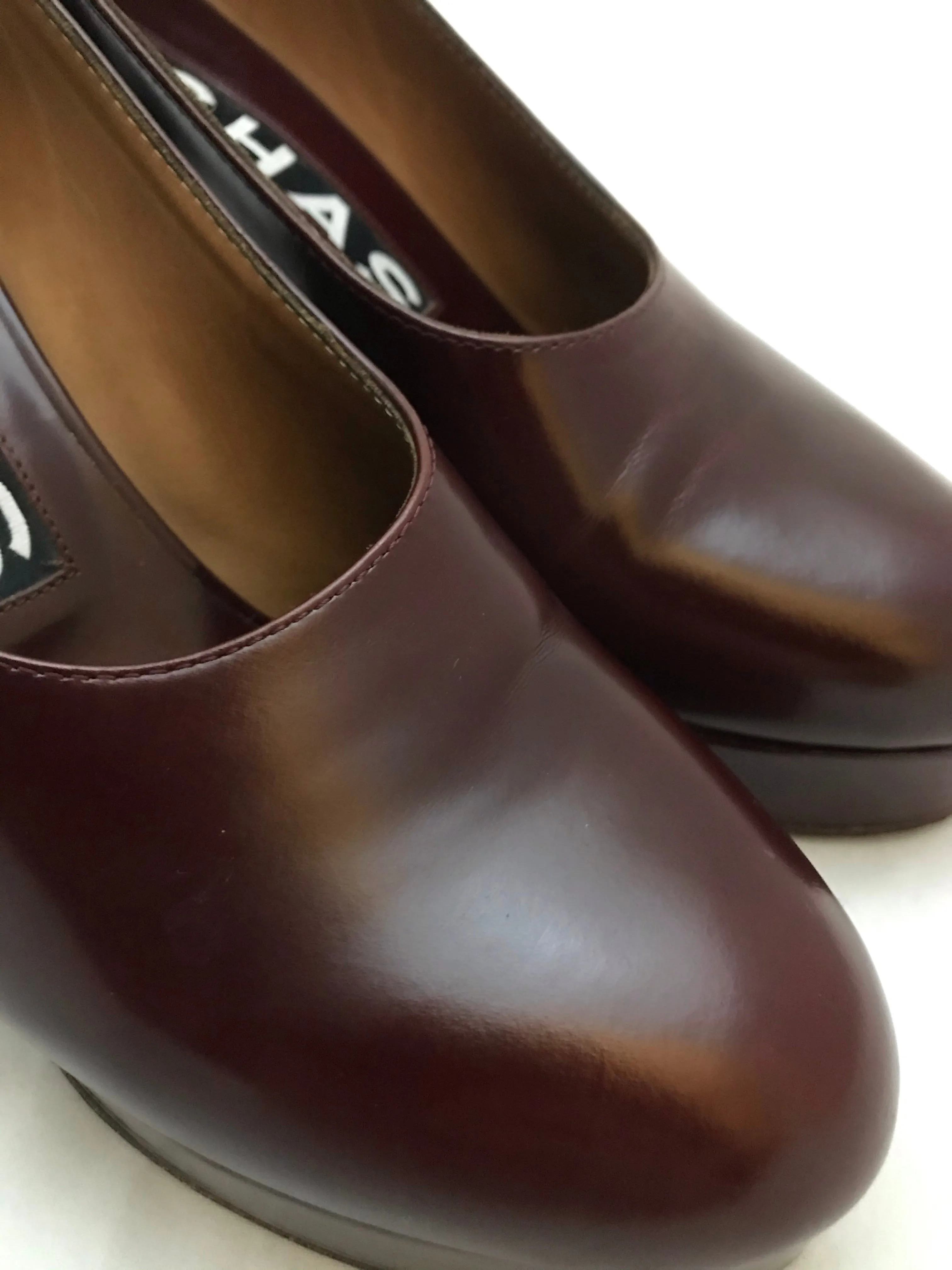 Leather Platform Heels