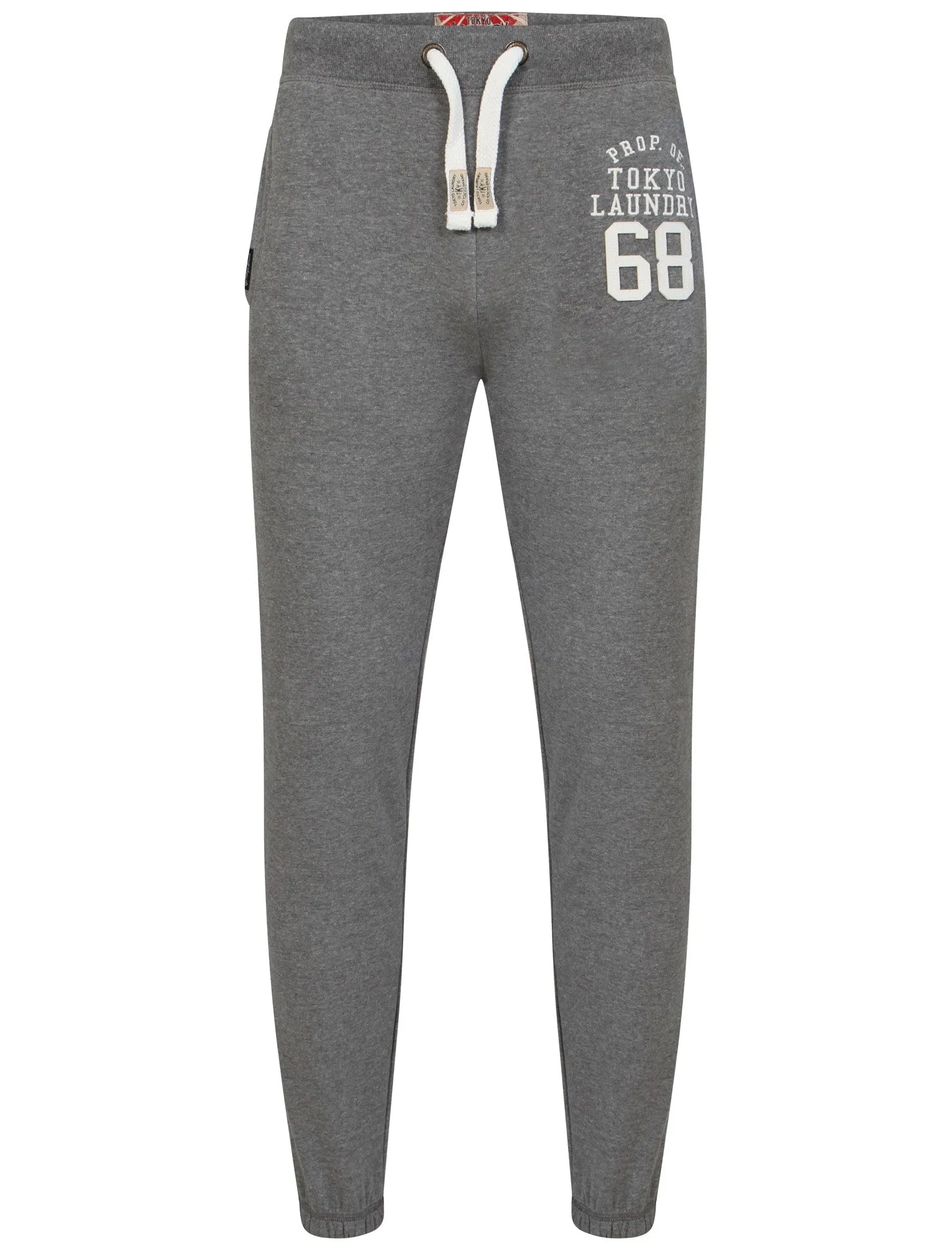 Lewiston Cuffed Joggers in Mid Grey Marl - Tokyo Laundry