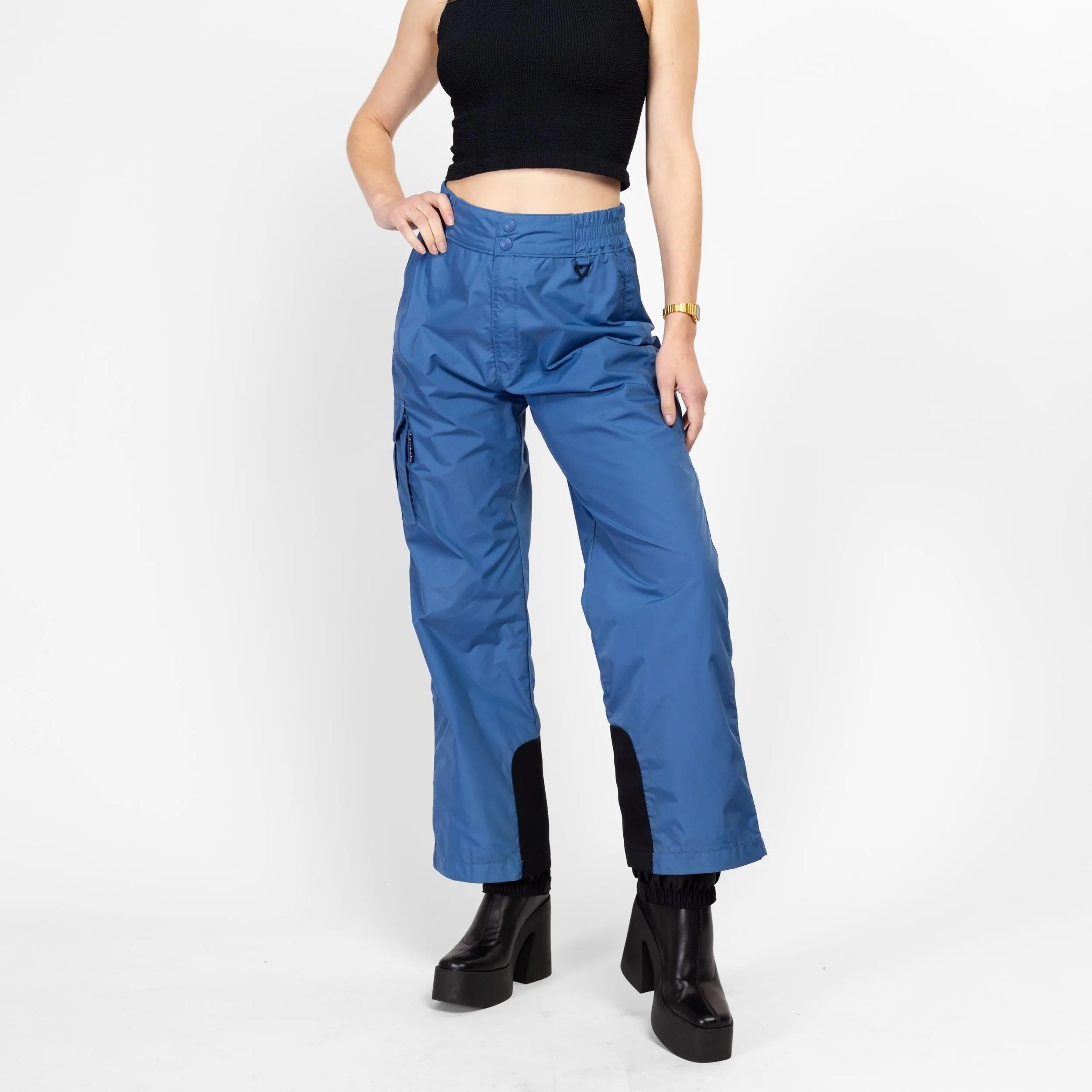 Medium Y2K Columbia Blue Windbreaker Snow Pants