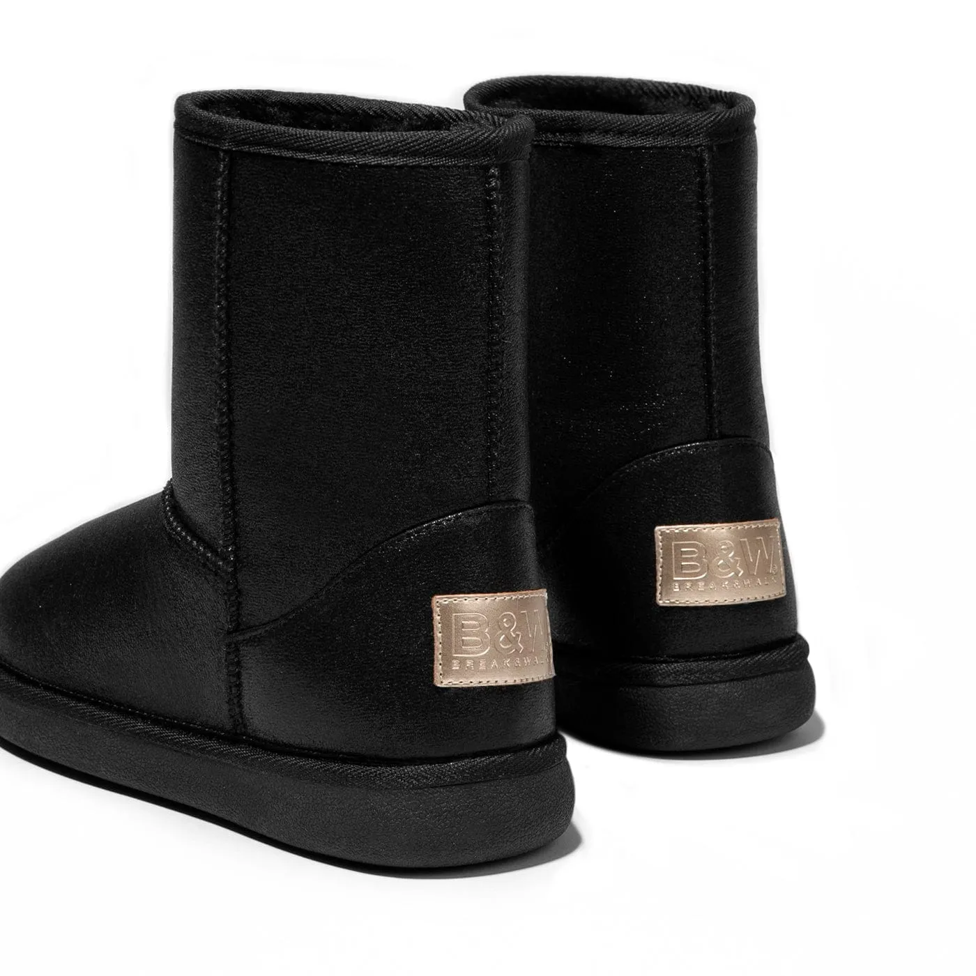 Metallic Black Bow Australian Boots