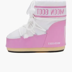 Moon Boot Icon Nylon Low Boot Pink White