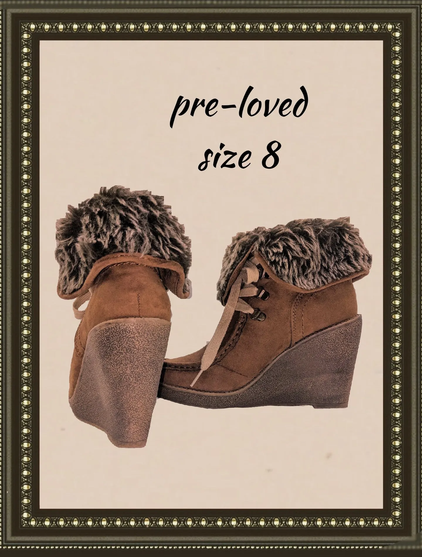 Mossimo leather ankle boots - adorable - size 8 (b)
