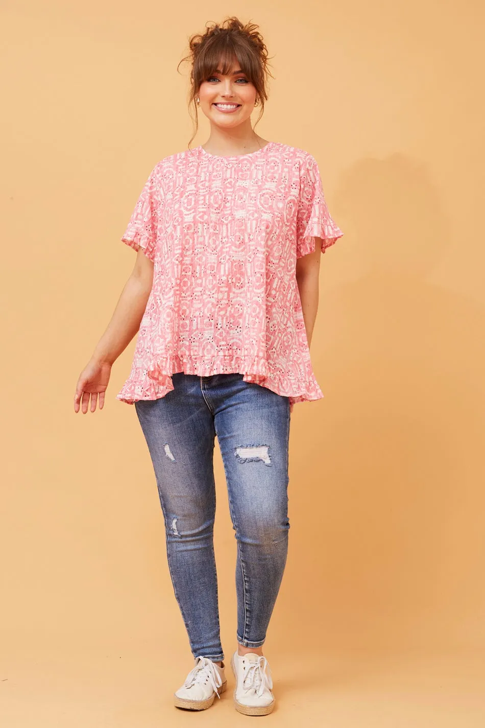 NEETA BRODERIE ANGLAISE TOP